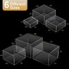 WF1262MAX_4 Cliselda 6Pcs Clear Buffet Risers Set 3" to 8" Acrylic Display Box | Food Risers for Buffet Table Party Cupcake Candy Desset Acrylic Nesting Risers Display Stands Cube Boxes with Hollow Bottoms
