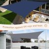 Navy Blue Sun Shade Sail 8'x10' Rectangle Outdoor Shade Canopy, Modern Pure Navy Blue Porch Shades Outdoor Sun Blocking Screen, Sunshade Cloth Covers for Patio/Deck/Garden