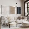 Modern Abstract Pictures Wall Art Boho Neutral Canvas Wall Art Minimalist Wall Decor Black Brown Artwork Abstract Modern Painting Prints for Living Room Bedroom 16x24 Inch Set of 3 (UNFRAMED)