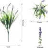 WF3086MAX_3 Ivydale 20PCS Artificial Plants Fake Flowers Monkey Grass for Outdoors,UV Resistant Realistic Purple Faux Greenery Shrubs Outside Decor for Home Garland Porch Patio Balcony Planter Yard Office Pathway