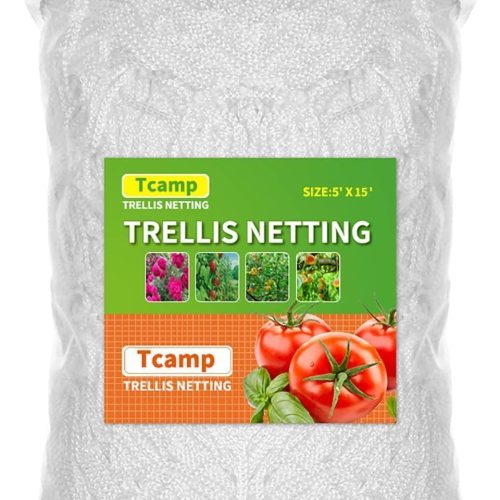 Tcamp Heavy-Duty Polyester Plant Trellis Netting 5 x 15ft (1 Pack)