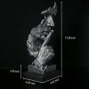 WF4863MAX_2 fazhongfa Thinker Statue - Silence is Gold Modern Decor Creative Abstract Art Figurine Resin Sculptures Decoration Room Home Study Office Figurines for Desktop Shelf Table Ornament (Silver)