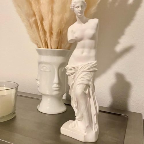 Venus de Milo Statue, Classic Greek Roman Mythology Goddess Aphrodite, 11.5 x 3.15 x 2.16 Inches White Resin Art for Home Office Decor