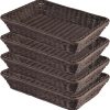 4 PCS 16x12 Inch Wicker Bread Basket, Woven Serving Basket, Tabletop Food Serving Basket for Restaurant, Bakery, Family Party, Hotel, Fruits, Vegetables and Snacks, Coffee