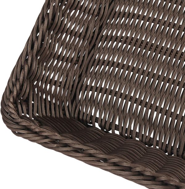 4 PCS 16x12 Inch Wicker Bread Basket, Woven Serving Basket, Tabletop Food Serving Basket for Restaurant, Bakery, Family Party, Hotel, Fruits, Vegetables and Snacks, Coffee