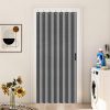 WF5642MAX_1 Vatge Closet Curtain for Open Closet, Pleated Folding Curtains for Doorway, Privacy Room Divider for Separation,1 Panel with Tieback, W39 x L78, Grey
