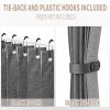 WF5642MAX_3 Vatge Closet Curtain for Open Closet, Pleated Folding Curtains for Doorway, Privacy Room Divider for Separation,1 Panel with Tieback, W39 x L78, Grey