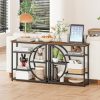 WF5679MAX_2 Snughome Entryway Table, Narrow Console Table, Industrial Sofa Table with 5 Tier Storage Shelves, Entrance Table for Hallway, Behind The Couch, Living Room, Foyer