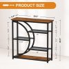WF5679MAX_3 Snughome Entryway Table, Narrow Console Table, Industrial Sofa Table with 5 Tier Storage Shelves, Entrance Table for Hallway, Behind The Couch, Living Room, Foyer