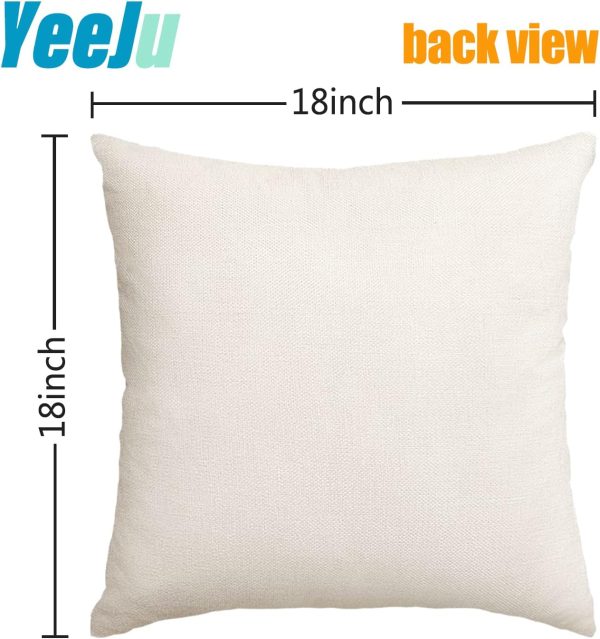 YeeJu Set of 4 Patriotic Throw Pillow Covers 18x18 4th of July Pillow Covers American Flag Fourth of July Memorial Day Independence Day Red White Blue Veteran Pillow Cases for Home Outdoor Decoration