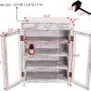 Ikee Design Wooden Countertop Storage Cabinet. Customizable Organizer with Adjustable Shelves, Glass Window Door and Removable Metal Hook. Perfect for Kitchen, Vanity, or Bathroom. Antique White | 3-PIECE SHADOW BOX SET: Antique white wall shelves with doors and 24 compartments for collectibles and mini figures.