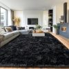 Pionblank 8x10 Rug for Living Room, Fluffy Plush Large Area Rug, Black | Modern Shag Non Slip Soft Fuzzy Furry Carpet for Bedroom Kids Room Teens Dorm Home Decor