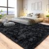 Pionblank 8x10 Rug for Living Room, Fluffy Plush Large Area Rug, Black | Modern Shag Non Slip Soft Fuzzy Furry Carpet for Bedroom Kids Room Teens Dorm Home Decor