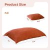 MAXYOYO Giant Bean Bag Chair with Pillow, 3 in 1 Convertible Bean Bag Chair | Removable Floor Cushion Stuffed Floor Lounger for Adults with Washable Cover, Lazy Chair for Living Room, Orange, Full