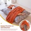 MAXYOYO Giant Bean Bag Chair with Pillow, 3 in 1 Convertible Bean Bag Chair | Removable Floor Cushion Stuffed Floor Lounger for Adults with Washable Cover, Lazy Chair for Living Room, Orange, Full