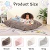 MOMCAYWEX 3-in-1 Kids Bean Bag Chair, Gaint Pillow Mattress for Kids, 35" x 50" x 10", Dark Brown