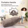 MOMCAYWEX 3-in-1 Kids Bean Bag Chair, Gaint Pillow Mattress for Kids, 35" x 50" x 10", Dark Brown