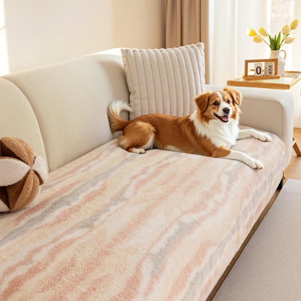 MYSKY HOME Couch Cover for Dogs Sectional Sofa Cover for 3 Cushion Couch Sofa L Shaped Furniture Protector Non-Slip Geometric Slipcovers for Pets Kids, 35" x 70" 1 Pack