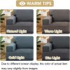 H.VERSAILTEX Stretch Velvet 3 Piece T Cushion Sofa Slipcovers Individually Cushion Cover for 3 Cushion Couch Seat Cushion Covers for Sofa Seat Cushion Covers Stay in Place(Sofa, Grey)