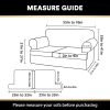 T Cushion Loveseat Slipcover 3 Pieces Sofa Covers for T Cushion Sofa Stretch Sofa Covers for 2 Cushion Couch with 2 Individual T Shape Seat Covers Width Up to 76"- Washable, Grey