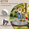 WFOOOO250YRM_3 TBMLC 72" Round Galvanized Steel Fire Ring Pit/Raised Garden Bed Kit | 6 FT Diameter,1 FT High, Made of Galvanized Steel Wave-Shaped,0.8 MM Thick,Folded Edges and Round Corner,Gloves Included
