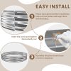 WFOOOO250YRM_4 TBMLC 72" Round Galvanized Steel Fire Ring Pit/Raised Garden Bed Kit | 6 FT Diameter,1 FT High, Made of Galvanized Steel Wave-Shaped,0.8 MM Thick,Folded Edges and Round Corner,Gloves Included