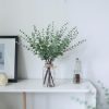 WFOOOO862YRM_3 17.5" Artificial Eucalyptus Stems in Glass Vase with Faux Water(Sage Green) | Realistic Fake Plants Faux Eucalyptus Leaves with Glass Vase, for Centerpiece Table Farmhouse Wedding Home Greenery Decor