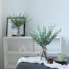 WFOOOO862YRM_4 17.5" Artificial Eucalyptus Stems in Glass Vase with Faux Water(Sage Green) | Realistic Fake Plants Faux Eucalyptus Leaves with Glass Vase, for Centerpiece Table Farmhouse Wedding Home Greenery Decor