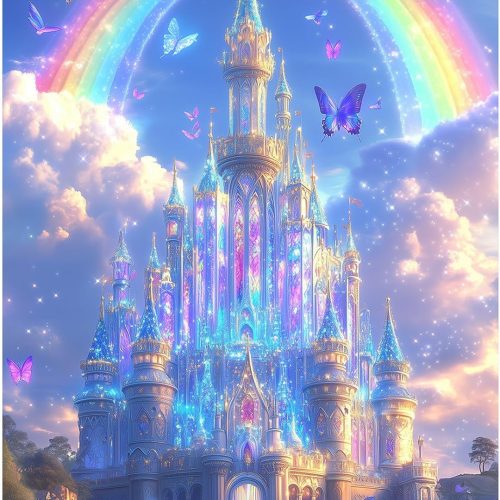 1 NAIMOER Castle Diamond Art Kits for Adults Beginner, 5D Diamond Painting Kit, Full Drill Gem Art DIY Paint by Diamonds Dot, Diamond Painting Crafts for Home Wall Decor 12x16inch
