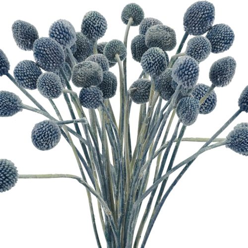 20Pcs Artificial Dried Craspedia Flowers Fake Dried Billy Button Balls Flowers for DIY Wedding Office Home Party Décor (Blue)