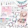 1 ELLENER Bracelet Making Kit, Girl Gifts Age 5 6 7 8 9 10 with Portable Jewelry Box,Jewelry Making Kit for Girls 8-12 that Cute&Sparkling to Inspire Creativity and Self-Expression,Great Value