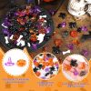 2 120Pcs Halloween Mini Ornaments Vase Filler Table Scatters Craft | Mini Ghost Skull Skeleton Witch Hats Bones Spider Pumpkin, Crystals Gems, Halloween Decoration Party Favors