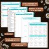 4 2026-2027 Teacher Planner, Lesson Planner 2026-2027, 8.5" x 11", July 2026 - Jun. 2027, Colorful Monthly Tabs, Inner Pocket
