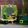 Hanging Diamonds Art kit for Adult,Saint Patrick Wreath Pendant Diamonds Painting Art Kit,7.0x6.8inch Acrylic Diamonds Painting Board Kit Ornament, Special Crystal Diamond Hanging Ornament