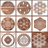 Sacred Geometry Stencil 8inch Metatron's Cube/The Flower of Life Stencils | Reusable Stencils for Crafts Drawing Templates for Wall Canvas Paper Art Crafts