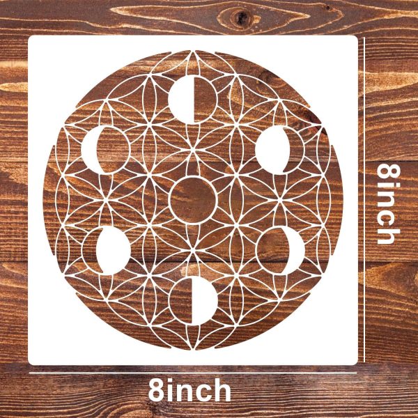 Sacred Geometry Stencil 8inch Metatron's Cube/The Flower of Life Stencils | Reusable Stencils for Crafts Drawing Templates for Wall Canvas Paper Art Crafts