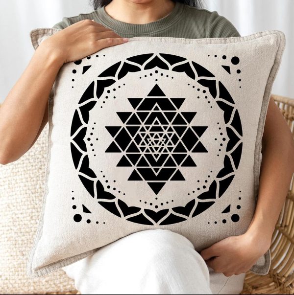 Sacred Geometry Stencil 8inch Metatron's Cube/The Flower of Life Stencils | Reusable Stencils for Crafts Drawing Templates for Wall Canvas Paper Art Crafts