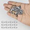 50 Pcs Brooch Pins, Safety Pins, Pin Badge Backs with Holes for Jewelry Crafting, Sewing Fabric (15MM, Silver)