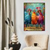 ijbnhd Chicken Diamond Art Kits for Adults Diamond Painting Kits 12x16inch | 5D Chicken Diamond Painting Kits for Adults, Round Full Drill Gem Art Kits for Beginners DIY Chickens for Wall Decor