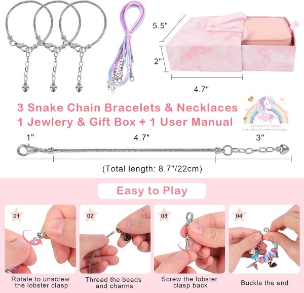CT0404-BN-43GT_4 ELLENER Bracelet Making Kit, Girl Gifts Age 5 6 7 8 9 10 with Portable Jewelry Box,Jewelry Making Kit for Girls 8-12 that Cute&Sparkling to Inspire Creativity and Self-Expression,Great Value
