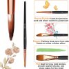 Paint Brush Set 6 Different Shapes for Watercolor Rock Face Painting Brush, Artist Craft Brush Supplies, Paint Brush Set for All Purposes Adult Painting (6)