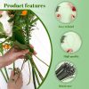 CT0412-WR-22GT_3 130 Pack Floral Wire Stems, 18 Gauge Green Florist Wire, 14 Inch | Iron Wire, Flexible And Easy To Bend, Pre-Cut Stems For Bouquets, Wreaths, Floral Arrangements And Diy Crafts