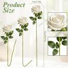 15PCS Artificial Flowers Fake Roses, Silk Artificial Ivory White Roses with Stems Realistic Bouquets for Wedding Centerpiece Valentines Day Decorations Home Decor Party Crafts DIY