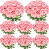 Hotop 80 Pcs Rose Artificial Flowers Bulk with Long Stem, Silk Roses Realistic Fake Flowers Bouquet for Wedding Table Centerpieces Bridal Shower Party Home Decorations(Gradient Pink)