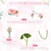 Hotop 80 Pcs Rose Artificial Flowers Bulk with Long Stem, Silk Roses Realistic Fake Flowers Bouquet for Wedding Table Centerpieces Bridal Shower Party Home Decorations(Gradient Pink)