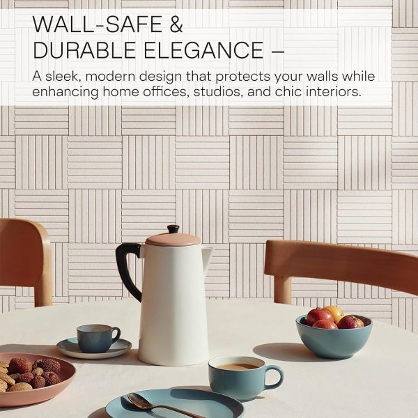 MaxGear Bulletin Board 36" x 24", Light Tan Felt Wall Tiles Room Decor