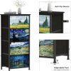 Narrow Dresser for Bedroom Slim 4 Drawer Dresser Vertical Storage Tower Unit for Living Room Hallway Closet Sturdy Steel Frame Wooden Top Easy Pull Handle