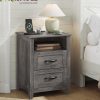 CT0425550JS_2 VASAGLE Set of 2 Nightstands with 2 Drawers and Charging Station