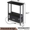 CT0426030-1JS_3 BAMGROW Slim Charging End Table with Storage - for Small Spaces and Bedroom (Black)