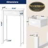 CT0426717JS_3 MOHOPE 2-Tier Over The Toilet Storage with 2 Fabric Drawers, Freestanding Above The Toilet Storage Cabinet, Space Saver Metal Over Toilet Bathroom Organizer Shelf for Small Space, White